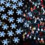 8 Modes Christmas String Lights 10 Feet 30 LED Christmas Snowflake Fairy Lights Battery Operated Waterproof Lights for Home Garden Patio Bedroom Christmas Outdoor Indoor Decorations (Blue)