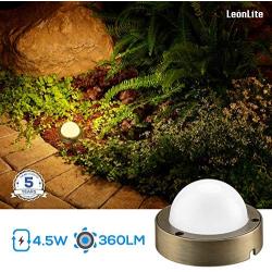 LEONLITE 12-Pack LED Low Voltage Landscape Lights, 4.5W 12-24V AC/DC Pathway Lighting, Aluminum Stake (No Transformer), IP65 Waterproof, 2700K Soft White