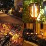 Solar Flame Torch Lights Outdoor, Decorative Pack of 1 Piece Lamp with Dancing Flames Torches Landscape, Waterproof Outdoors Garden Patio Deck Decorations Lighting with Auto On/Off