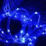 Lychee 16.5ft 50LED Waterproof Solar Power String 1.2 V, Daylight White, with Light Sensor, Outdoor Rope Lights, Ideal for Christmas, Party, Wedding (Blue)