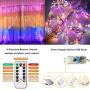 LED Window Curtain String Light -3MX2.8M 280 LED 8 Modes Fairy Lights with Hook Remote Control USB Powered Waterproof Copper Wire Decor Lights for Christmas Bedroom Party Wedding (Multicolor)