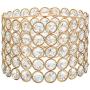Crystal Lamp Shade Ceiling Light Shade Fitting for Living Room, Bedroom and Bathroom, Warm White, Bulb Not Included (Gold, 5.9 x 5.9 x 3.94 Inch)
