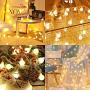 59 ft 100 Led Globe String Lights Plug in with Remote Control and Timer for Bedroom Decor Indoor Outdoor Christmas Fairy Light for Home Wall Garden Decorations, Warm White, 8 Modes