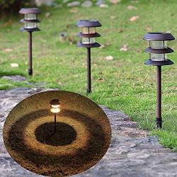 MAGGIFT Super Bright 15 Lumen Solar Powered Pathway Lights, 6 Pack Outdoor Aluminum Lights, Antique Brass, Waterproof Light for Landscape, Lawn, Patio, Yard, Garden Walkway, Deck, Driveway, Warm White