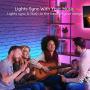 MINGER LED Strip Lights Bluetooth, 16.4ft Music Sync LED Lights with App Phone, Remote, Control Box, RGB Color Changing Lights with 64 Scenes Modes, DIY for Room, Bedroom, Kitchen, TV, Office, Party