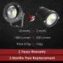 LCARED LED Landscape Lighting High Power 18W Outdoor Garden Lights,120V AC,Warm White Waterproof Spotlights for Yard,Patio,Lawn,Wall, Flood,Driveway,Tree Flag Light,Metal Ground Stake (2 Packs)