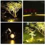 T-SUN Solar Spot Lights, 4-in-1 5W Solar Powered LED Spotlights Outdoor Waterproof Auto ON/Off Solar Wall Lights for Garden, Yard, Driveway, Pool Area(Warm White-3000K)