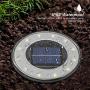 Tomshine Disk Lights, Solar Ground Lights Outdoor Warm White, Waterproof 12 LED Solar Lights, Outdoor Walkway Deck for Patio Pathway Lawn Yard Driveway(4 Pack)