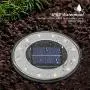 Tomshine Disk Lights, Solar Ground Lights Outdoor Warm White, Waterproof 12 LED Solar Lights, Outdoor Walkway Deck for Patio Pathway Lawn Yard Driveway(4 Pack)