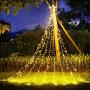 KNONEW Outdoor Christmas Decorations Star Lights 344 LED 8 Lighting Modes Fairy String Light Outside Tree Wall Decorations for Yard, Garden, New Year, Holiday, Birthday, Wedding, Party