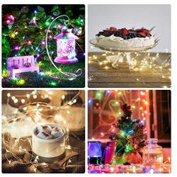 40ft 120 LED String Lights Color Changing USB & Battery Operated,Dimmable Starry Fairy Silver String Lights Home Lighting Decor with Remote Control for Wedding Party Christmas Decoration