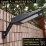 Licwshi Solar Lights Outdoor 48 LED 4500mAh,IP65 Waterproof Outdoor Security Night Light,Wireless Wall Lamp with Motion Sensor and Remote Control for Garden, Fence, Patio, Yard, Gate Garage-White