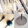 Hsyile Lighting KU300171 Cozy Elegant Modern Creative Crystal Floor Lamp for Living Room,Bedroom,Office,Chrome Finish,3 Lights