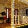 Ollny Curtain Lights Fairy String Twinkle Lights 200 LED 6.6 Ft with 8 Lighting Modes Remote, Dimmable Warm White Lights for Bedroom Christmas Wedding Party Home Garden Outdoor Indoor Wall Decorations