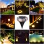 Solar Lights Outdoor, Solar Powered Ground Lights Outdoor Waterproof Solar Garden Lights 8 LED Solar Disk Lights, Solar Landscape Lights for Pathway Yard Walkway Patio Lawn Path (8 Pack Warm White)