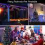 JMEXSUSS Christmas String Lights Multicolor, 183ft 500 LED Green Wire Waterproof Fairy String Lights with 8 Lighting Modes, LED Lights Christmas Decorations Clearance (250 LED Light Bulbs x 2)