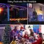 JMEXSUSS Christmas String Lights Multicolor, 183ft 500 LED Green Wire Waterproof Fairy String Lights with 8 Lighting Modes, LED Lights Christmas Decorations Clearance (250 LED Light Bulbs x 2)