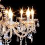 Ridgeyard 15 Lights Luxurious K9 Crystal Chandelier Candle Cognac Pendant Lamp Ceiling Lighting for Dining Living Room Bedroom Hallway Entry (15 Lights Cognac Color)