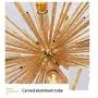 Jaycomey Firework Chandeliers with 8 Lights,Modern Rose Gold Pendant Lighting,Stanless Steel Ceiling Light Fixtures Wrought Aluminum Pendant Lamp for Bedroom Living Room,Dia19.6 Inch