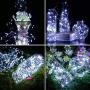 2 Pack Solar String Lights, 33ft 100LED 8 Modes Silver Wire Outdoor String Lights, Waterproof Solar Fairy Lights Rope Lights for Outdoors, Patio, Garden, Yard, Party, Wedding, Tree Decorations (White) 2 Pack Solar String Lights, 33ft 100LED 8 Modes Silver Wire Outdoor String Lights, Waterproof Solar Fairy Lights Rope Lights for Outdoors, Patio, Garden, Yard, Party, Wedding, Tree Decorations (White)