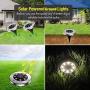 Solar Ground Lights,8 LED Solar Disk Lights Solar Powered In-Ground Lights Outdoor Waterproof for Garden,Patio,Lawn,Pathway,Step Decks- White Lights（12 Pack)