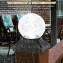 POWGDLT Solar Post Cap Lights Outdoor - Waterproof LED Fence Post Solar Lights for 3.5x3.5/4x4/5x5 Wood Posts in Patio, Deck or Garden Decoration Cool Light 4 Pack
