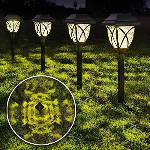 LANSGARINE 8 Pack Solar Pathway Lights Outdoor Waterproof,Solar Powered Garden Lights, LED Solar Yard Lighting for Landscape,Lawn, Patio, Walkway, Driveway(Warm White) LANSGARINE 8 Pack Solar Pathway Lights Outdoor Waterproof,Solar Powered Garden Lights, LED Solar Yard Lighting for Landscape,Lawn, Patio, Walkway, Driveway(Warm White)
