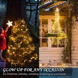 Fairy Lights Copper String Lights - 200 LED 66 FT, Bedroom Decor, USB Powered Fairy String Lights with Remote Control for Christmas Wedding Party Home Decoration