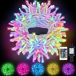 Obrecis 300 LED Christmas Light Color Changing, String Light Plug in Colorful Xmas Tree Light Connectable for Indoor Outdoor Teen Girls Bedroom Decor-99ft(RGB)