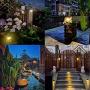 Solar deck lights 16 Pcs Solar Powered step Lights LED Waterproof Lighting forOutdoor,Patio,Stair,Yard,Path,Railing,Pool, Balcony,Wall,Garden,pathway,walkway and Driveway and Fences Decorations(Black)