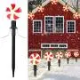 Outdoor Lollipop Christmas Pathway String Lights, 7.16 Feet Wire 10 inched Stake, Clips, Pluggable, Hangable, Waterproof, Connectable Holiday Decor Light for Gutter Roof, 2 Pack,10 Lights, Warm White Outdoor Lollipop Christmas Pathway String Lights, 7.16 Feet Wire 10 inched Stake, Clips, Pluggable, Hangable, Waterproof, Connectable Holiday Decor Light for Gutter Roof, 2 Pack,10 Lights, Warm White