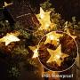 Solar Star String Lights 59 Ft 110 LED, Outdoor String Light Solar and USB Powered, 8 Modes Decorative LED Twinkle Fairy Light Waterproof for Garden, Patio, Wedding, Party, Christmas Tree (Warm White)