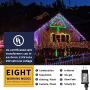 105FT 300LED Christmas Lights Outdoor Indoor, 8 Modes Christmas Lights - UL Certified - Outdoor Indoor Fairy Lights Christmas Tree, Patio, Garden, Party, Wedding, Holiday (4 Sets CONNECTABLE) Colore