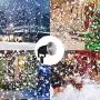 Christmas Snowfall Snowflake Projector Lights Outdoor LED Waterproof Snow Falling Moving Projection Lamp Lights Landscape Decorative Garden House Xmas Valentine’s Day Wedding Parties