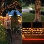 Brizled Solar String Lights Outdoor, 2 Pack 78.74ft 240 LED Solar Fairy Lights Waterproof, Solar Copper Wire Twinkle Lights 8 Modes, Solar Christmas Lights Decorative for Garden Tree Party, Warm White