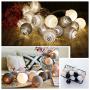 Gladworts Decorative String Lights for Living Room Globe Grey Bedroom Decor Balls, Battery Operated Indoor Light for Home Decor, 10ft