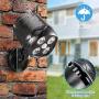 LED Spotlight Lights, Wireless 600 Lumen Battery-Operated Outdoor Wall Light with Motion Sensor Security Lights, Waterproof Security Lighting for Wall Garden Garage Pathway (2 Pack)。