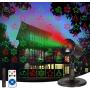 Laser Christmas Projector OutdoorIndoor LightsGarden LED Lights with Wireless Remote Spotlight RedGreenStar ShowLandscape Wall Decorations (Laser Projector Light)