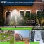 Linkind LED Solar Motion Sensor Landscape Spotlights, Max 650lm IP67 Waterproof Outdoor Landscape Lights Wireless Solar Powered Lights for Garden Yard Driveway Porch Walkway, 2 Pack, Cold White