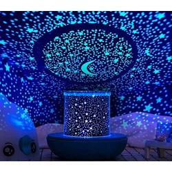 WINICE Remote Control and Timer Design Seabed Starry Sky Rotating LED Star Projector for Bedroom, Night Light for Kids, Night Color Moon Lamp for Children Baby Teens Adults(Blue)