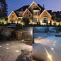 Landscape Lights Sunriver 6Pack LED Well Lights 1W 12V-24V Ground Lights IP67 Waterproof Low Voltage Landscape Lighting Spotlight for Driveway, Deck, Step, Garden Lights Outdoor (Warm White)