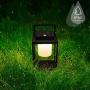FLORNIA Outdoor Hanging Lantern Rechargeable LED Metal Patio Waterproof Light for Table Pathway Deck Yard Camping IP44