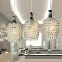 FEEKENBU Modern 3 Lights Crystal Pendant Lighting for Kitchen Island and Dining Room