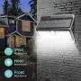 EZBASICS Solar Lights Outdoor, 3 Optional Modes Wireless Motion Sensor Solar Light, IP 65 Waterproof, Security Lights for Front Door, Yard, Garage, Deck, 4 Pack