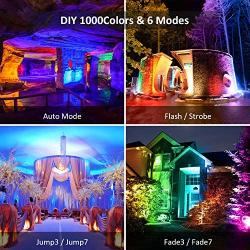 USTELLAR 2 Pack 25W RGB LED Flood Lights Color Changing Floodlight Indoor Outdoor Color Lights Dimmable Uplight Christmas Spotlight Wall Wash Light for Garden Landscape Party Stage Lights Halloween