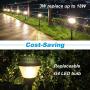 VOLISUN Pathway Lights Outdoor,4 Pack 12V Low Voltage Waterproof Landscape Lights for Garden, Landscape, Path, Yard, Patio, Driveway, Walkway(Warm White)