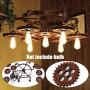 Industrial Metal Pendant Light Retro Iron Gear Chandelier Antique Metal Hanging Ceiling Light Fixture Classic Hanging Light for Dining Living Rooms Kitchen