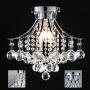 CO-Z Raindrop Crystal Chandelier, Flush Mount Ceiling Light Fixture with 3 Lights for Bedroom Living Room Dining Room Bedroom Hallway Entry, 180W Modern Crystal Ceiling Light with 3 Lights, UL Listed
