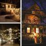 SANJICHA Solar String Lights Outdoor, 2-Pack Each 72FT 200 LED Super Bright Solar Christmas Lights, Waterproof Copper Wire 8 Modes Fairy Lights for Christmas Party Holiday (Warm White)