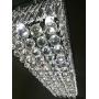 Moooni Rectangular Clear Crystal Chandelier Lighting Modern Dining Room Pendant Lighting Painted Black Finish L31.5'' x W9.8'' x H9.8''